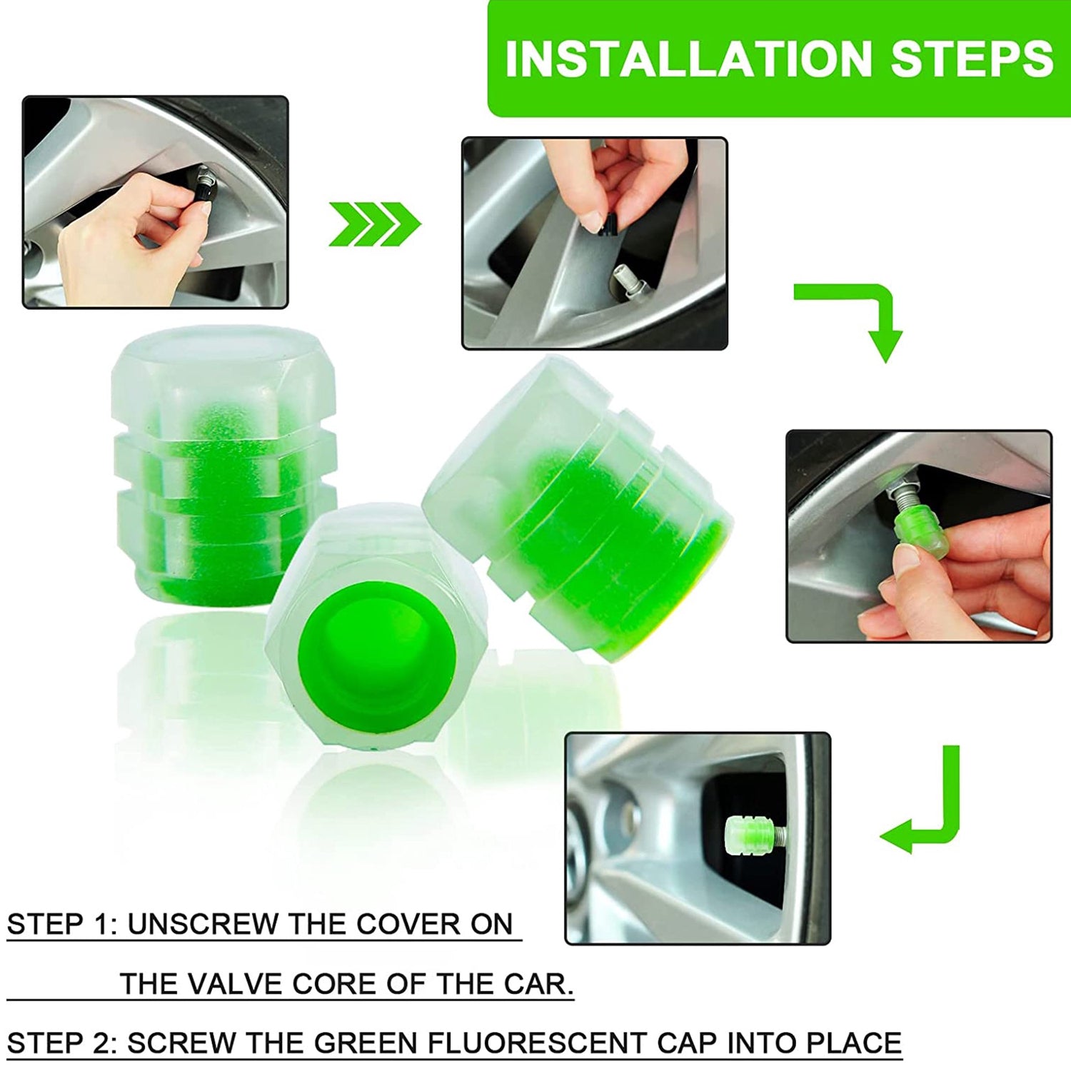 0547 Tyre Valve Caps Luminous Glow Car Tire Air Stem Valve Cap Covers vaal cap ( 4 Pcs Mix Colour) 0547 Tyre Valve Caps Luminous Glow Car Tire Air Stem Valve Cap Covers vaal cap ( 4 Pcs Mix Colour)